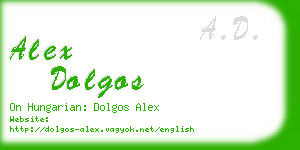 alex dolgos business card